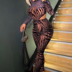 Mesh body suit and legging set